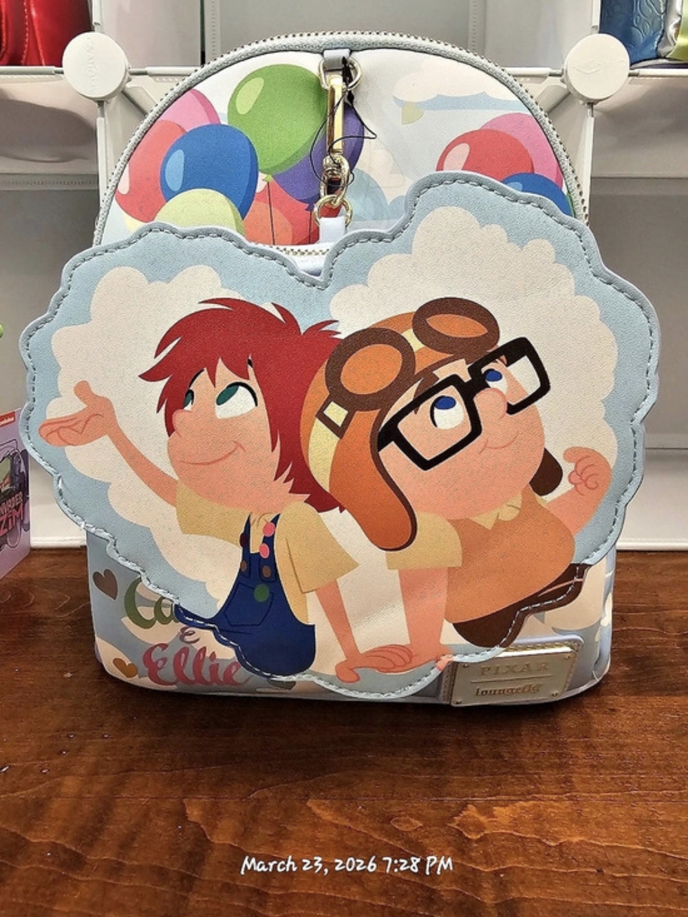 Loungefly Disney Pixar Up Glow In The Dark Carl and Ellie In The Clouds Mini